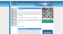 Desktop Screenshot of colegiodepsicologos.org.ar