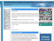 Tablet Screenshot of colegiodepsicologos.org.ar